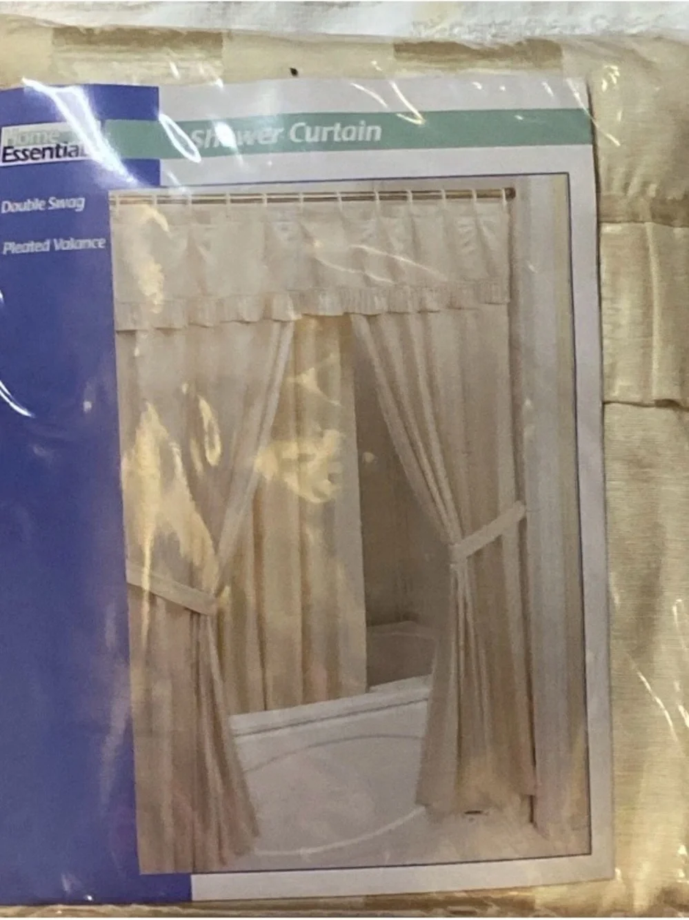 HOME ESSENTIALS - Neutral Beige Shower Curtain 6-Pc Panel Set - Home Accents